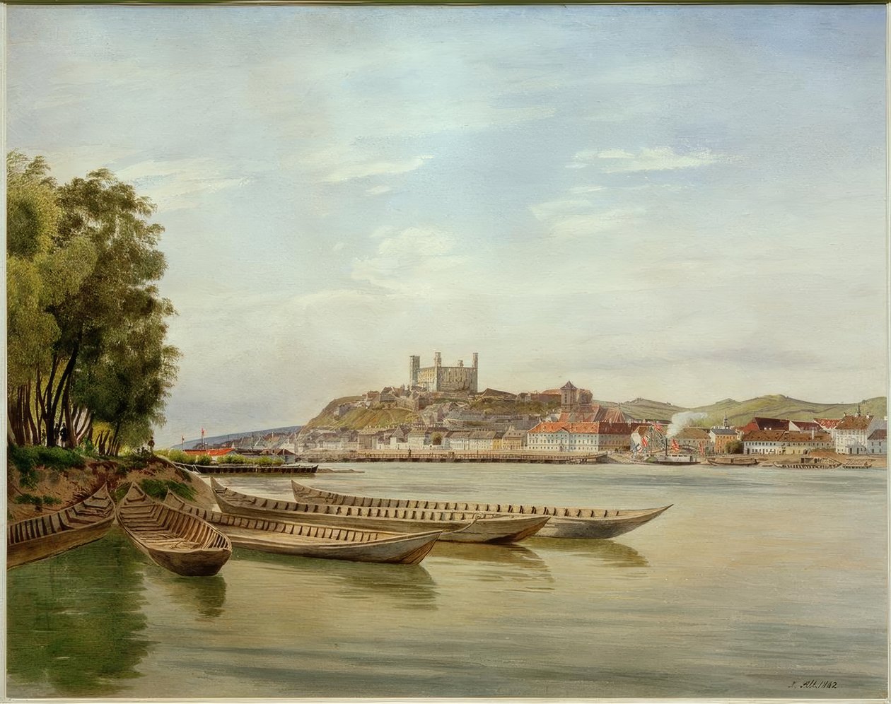 Vista de Bratislava de Jakob Alt