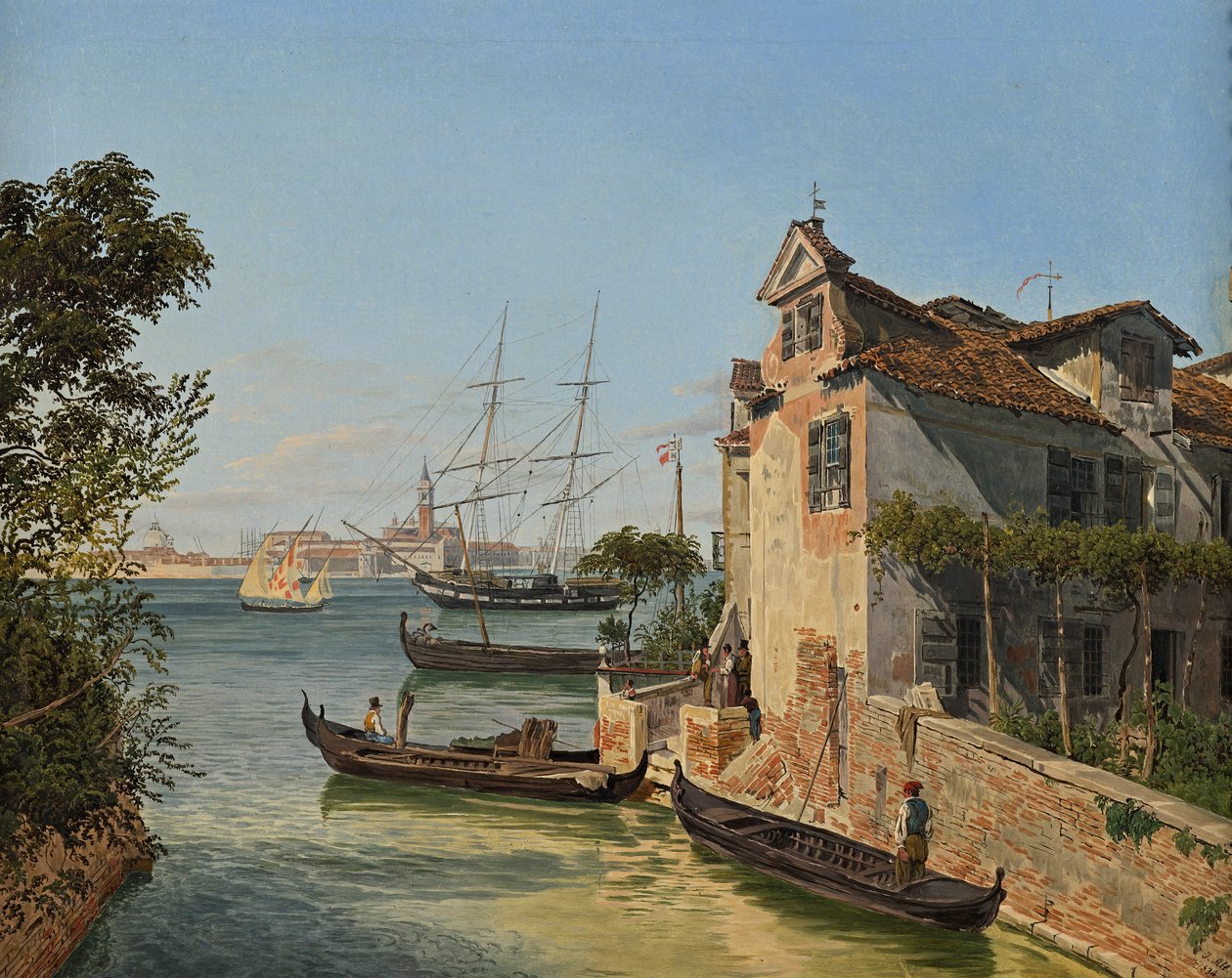 Blick auf San Giorgio Maggiore em Venedig de Jakob Alt