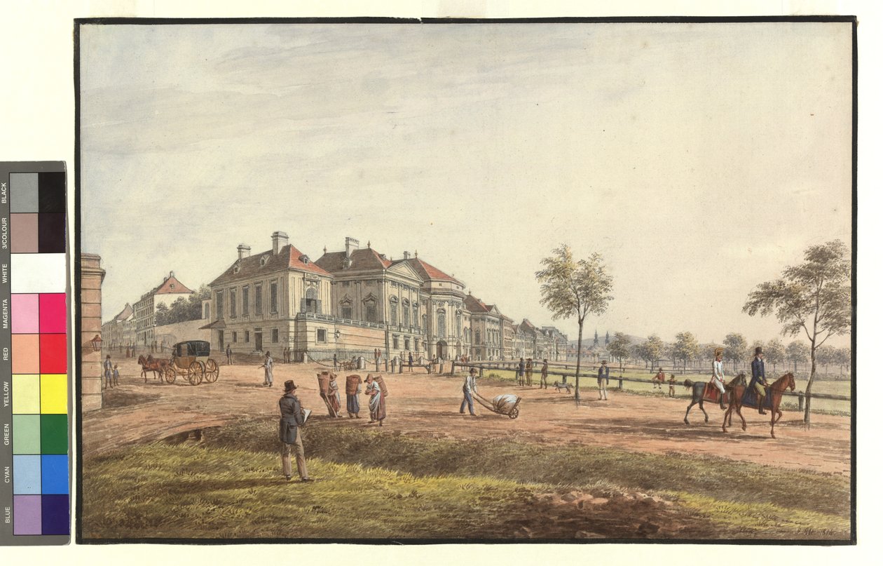 O palácio Auersperg no Glacis de Josefstadt de Jakob Alt