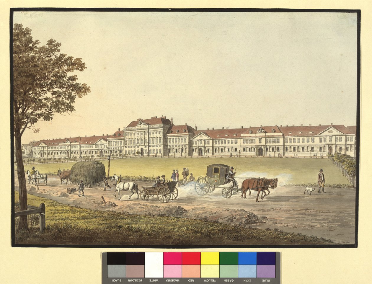 Estábulos da Corte (Estábulos da Corte Imperial e Real - Edifício) de Jakob Alt