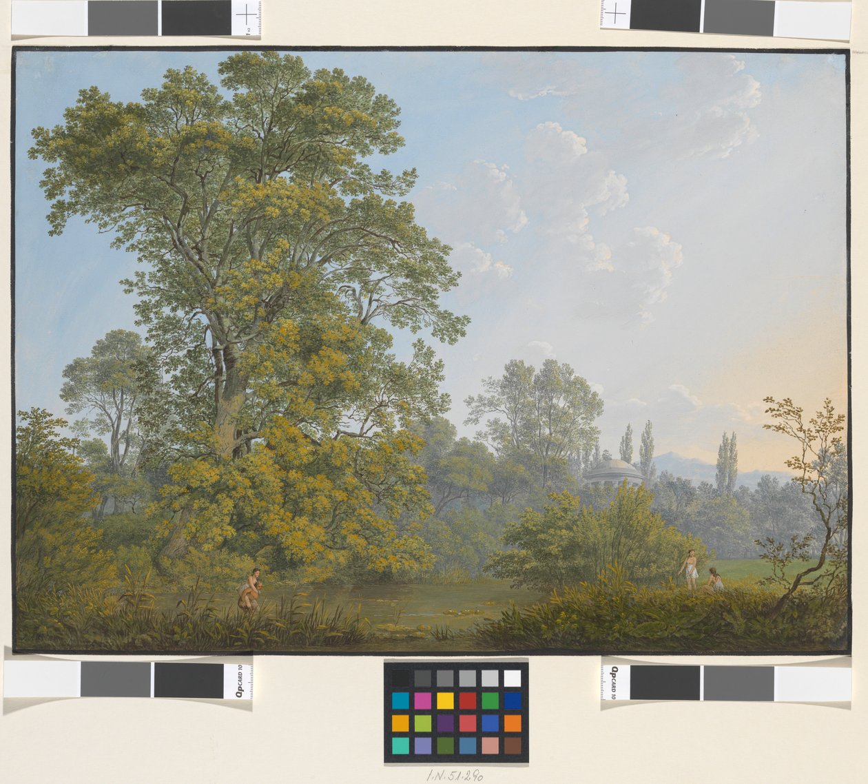 Paisagem idílica com faunos e ninfas de Jakob Alt