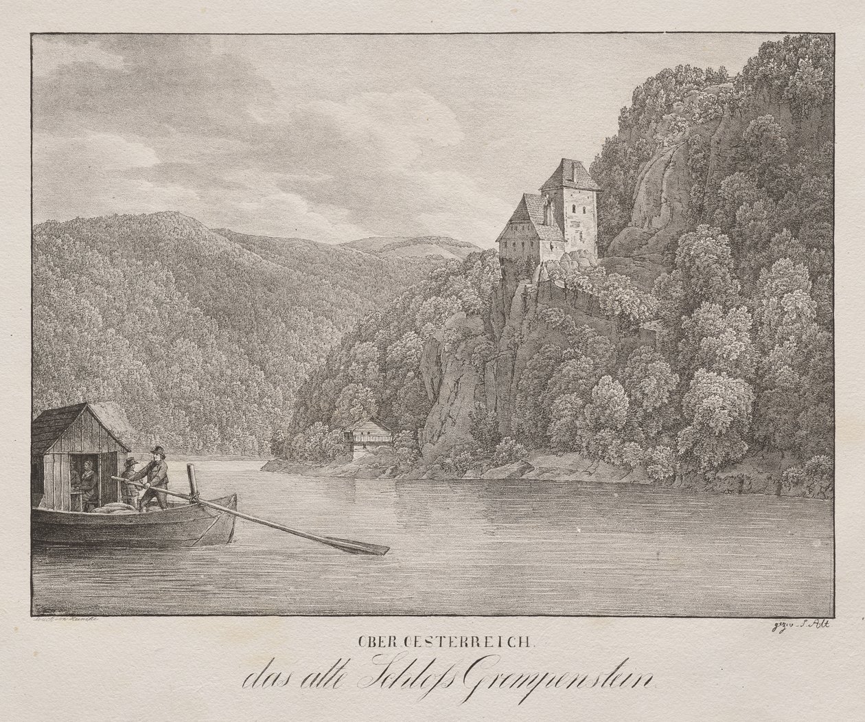 Baixa Áustria, o antigo castelo de Grempenstein de Jakob Alt