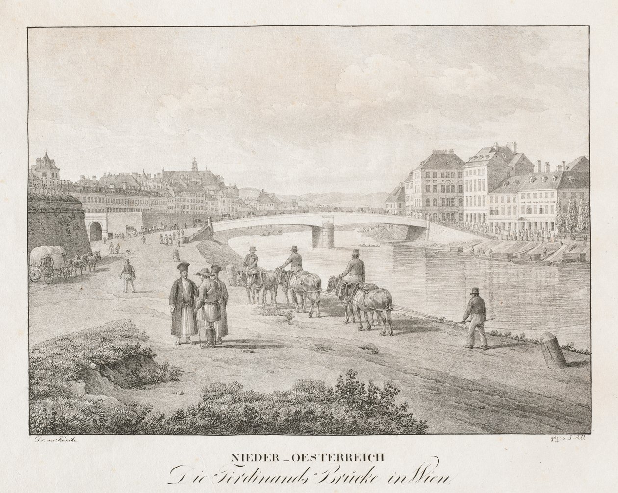 Baixa Áustria, a ponte Ferdinand em Viena de Jakob Alt