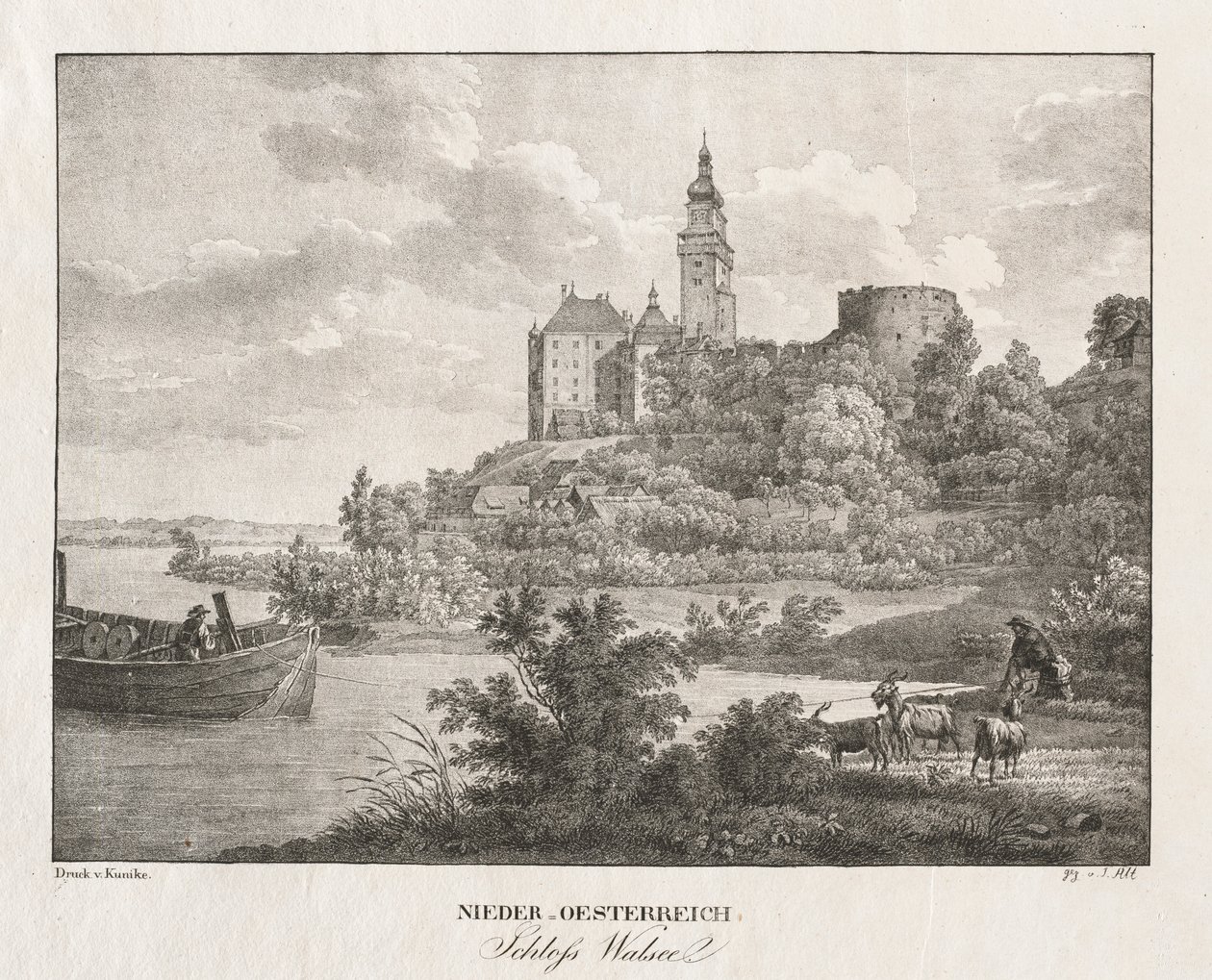 Baixa Áustria, Castelo Walseel. de Jakob Alt
