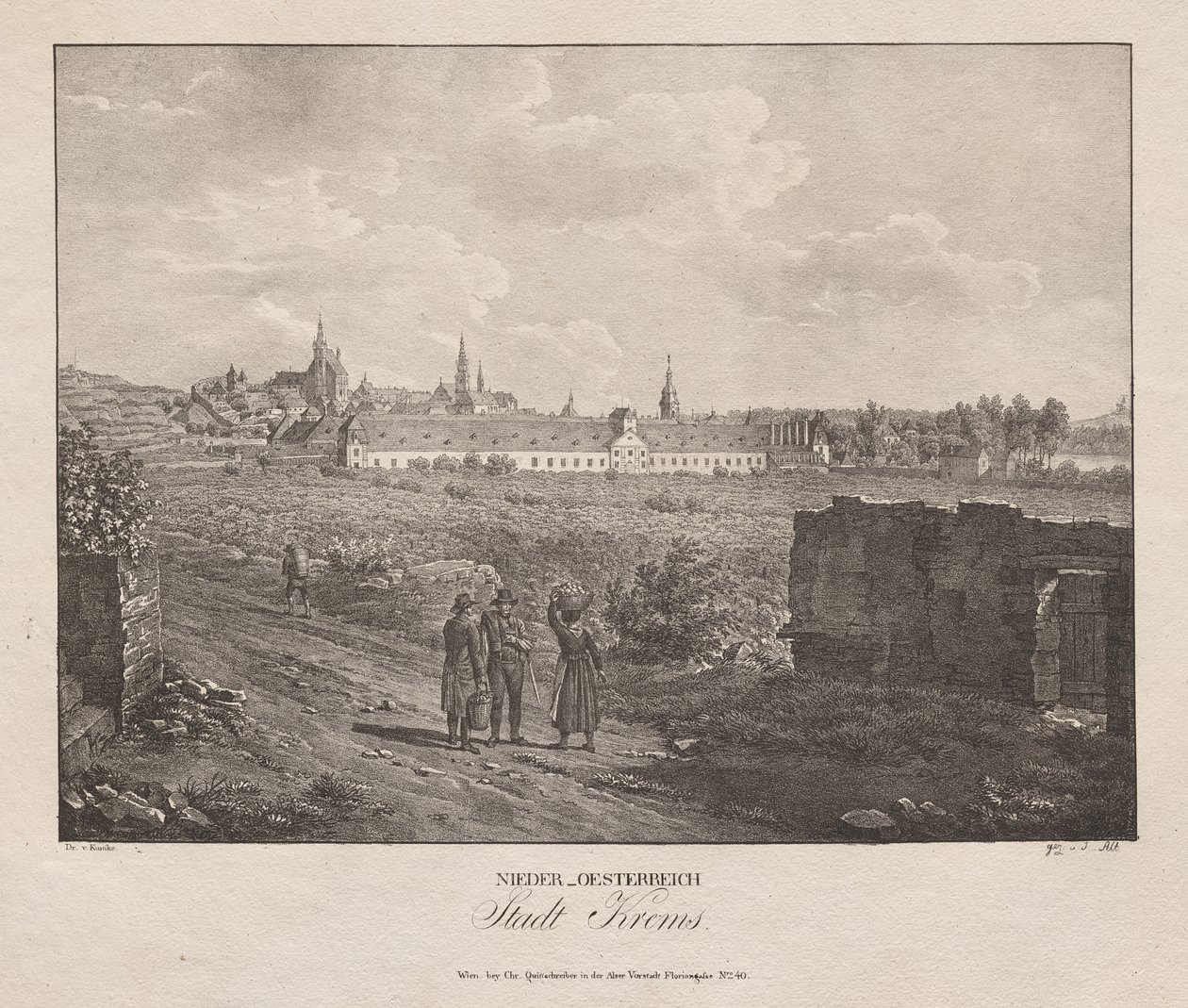 Baixa Áustria, cidade de Krems de Jakob Alt