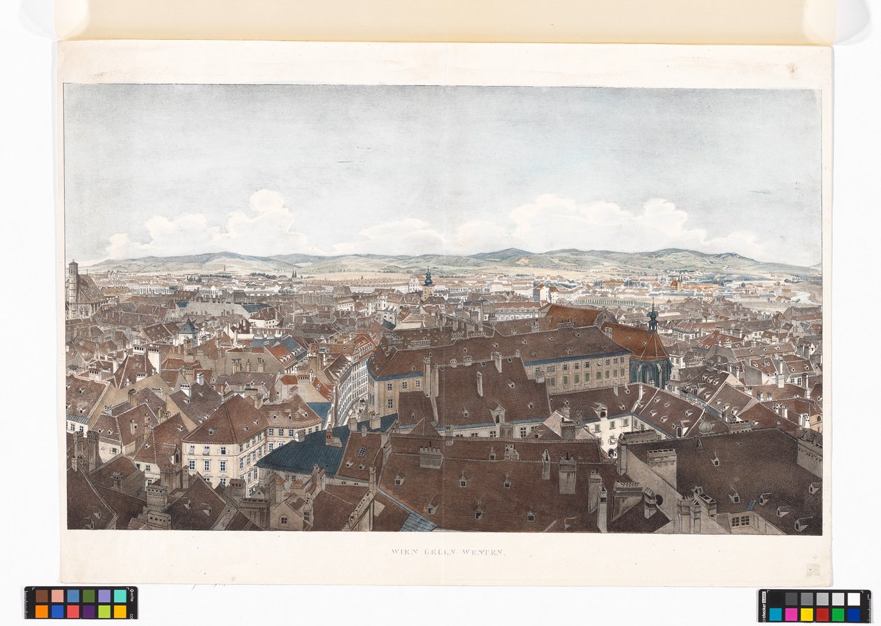 Panorama de Viena em direção a oeste, visto da Igreja de São Pedro de Jakob Alt