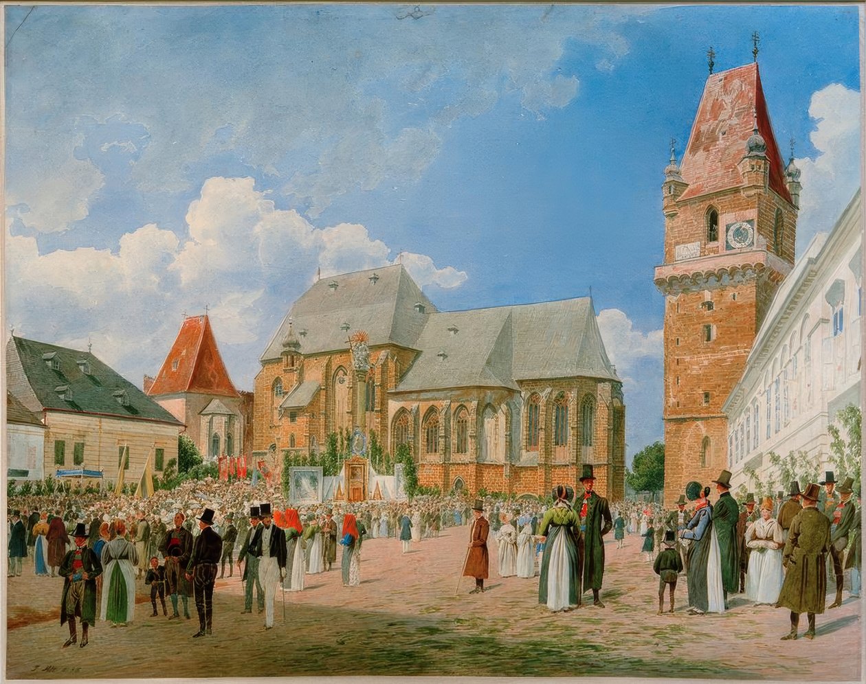 Perchtoldsdorf (distrito Mödlich, Baixa Áustria, Áustria), de Jakob Alt