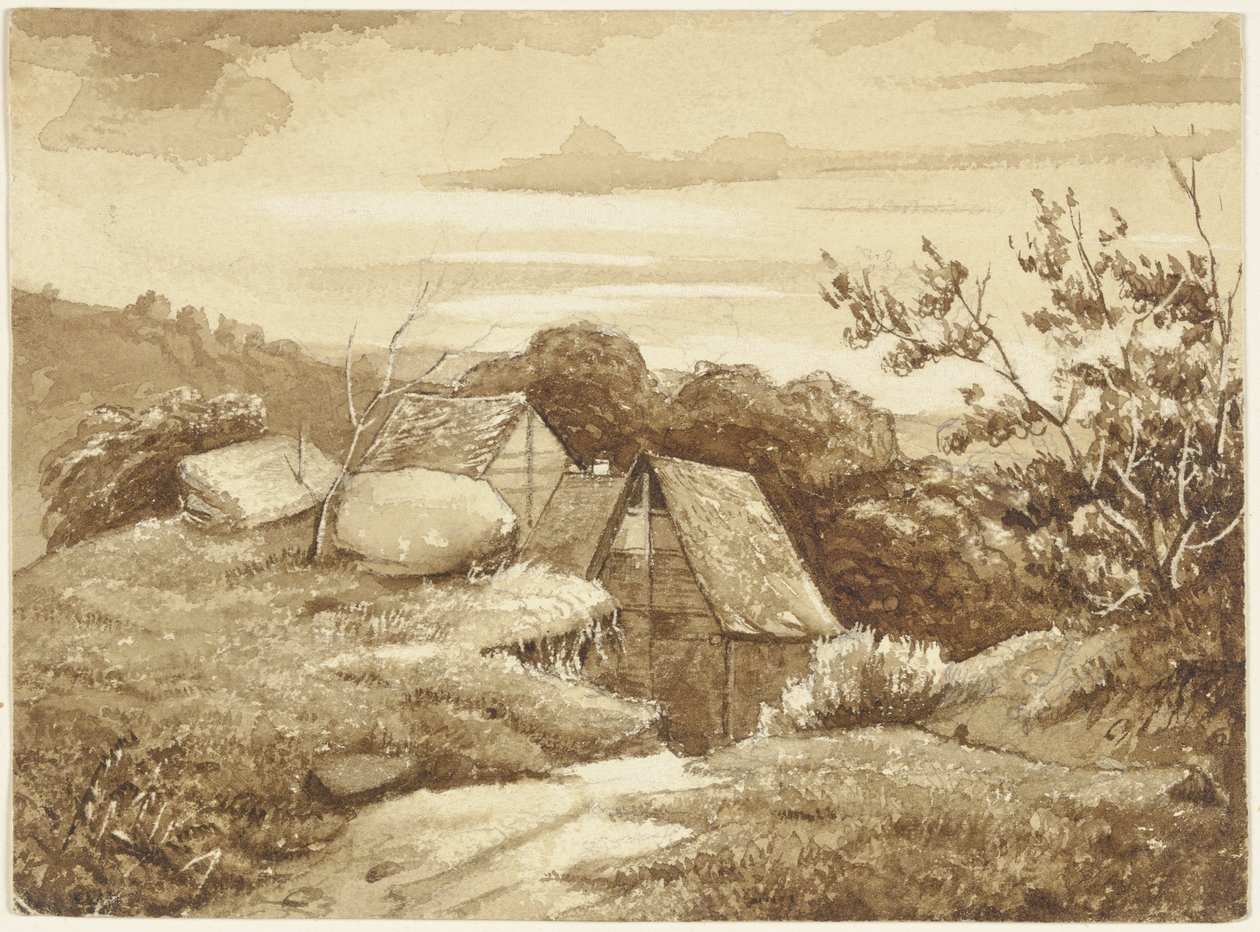 Quinta numa paisagem de Jakob Becker