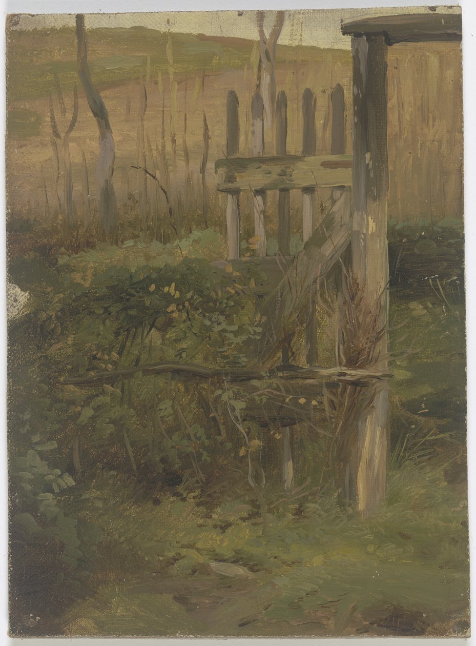 Portão de jardim que conduz ao campo de Jakob Becker