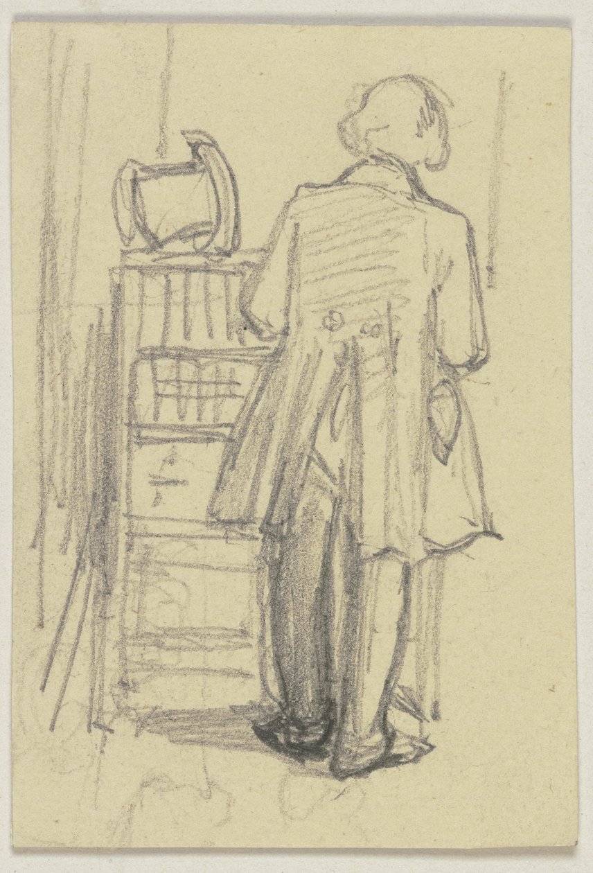 Figura de costas de um homem de fraque de Jakob Becker