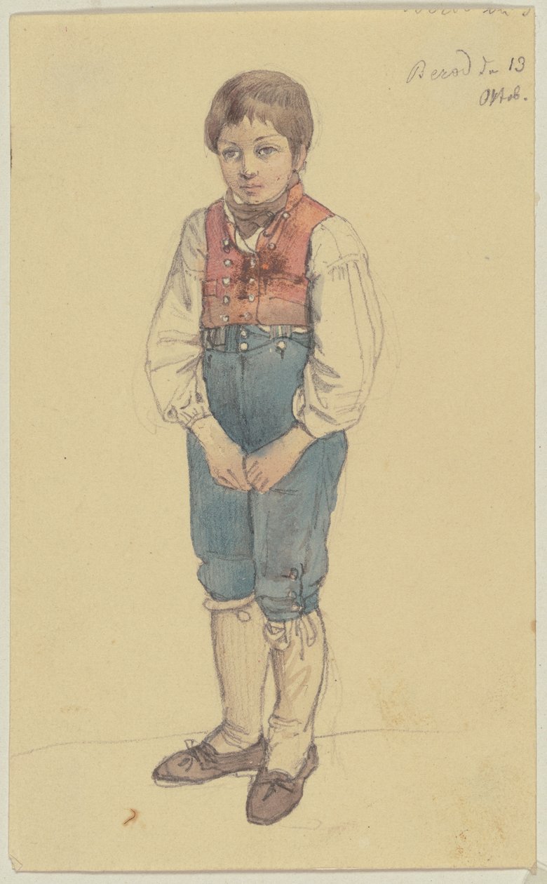 Jovem camponês de pé, de Berod de Jakob Becker