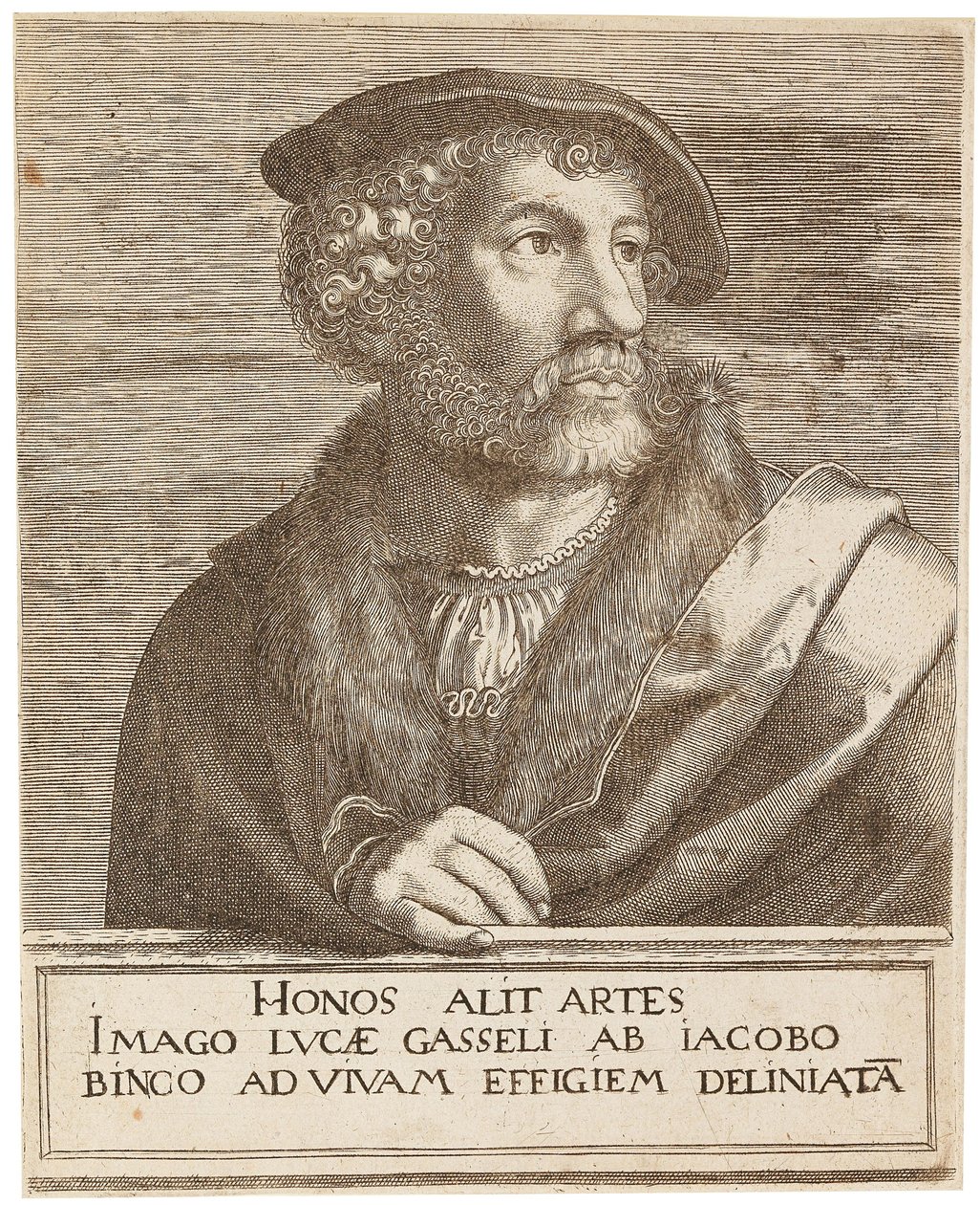 Retrato do Artista Lucas Gassel . de Jakob Binck