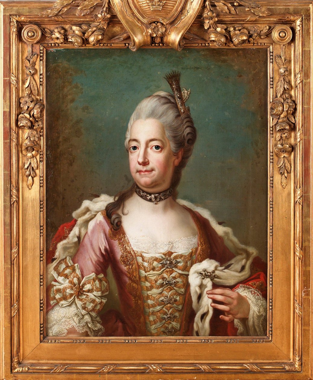 Louise Ulrique (Louise-Ulrique) da Prússia (1720-1782), Rainha da Suécia - Pintura de Jakob Bjoerk (1726-1793), óleo sobre tela, 73x55 cm - Louisa Ulrika da Prússia, Óleo sobre tela de Jakob Bjoerk - Coleção Particular de Jakob Björk