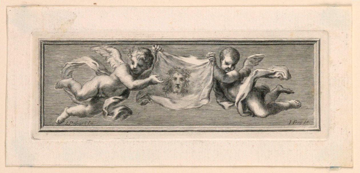 Vinhetas com Anjos e Instrumentos da Paixão de Jakob Frey