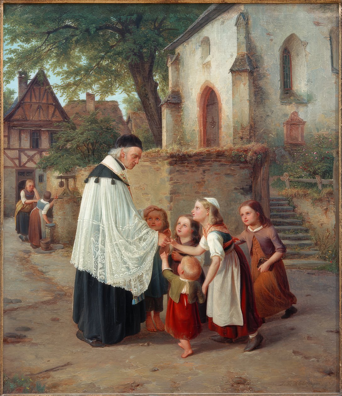 O padre da aldeia de Jakob Fürchtegott Dielmann