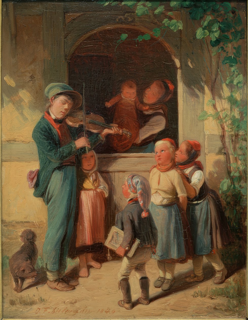 Músico da aldeia de Jakob Fürchtegott Dielmann