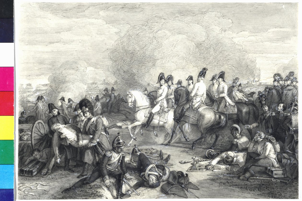 Arquiduque Carlos da Áustria na batalha de Aspern de Jakob Groh