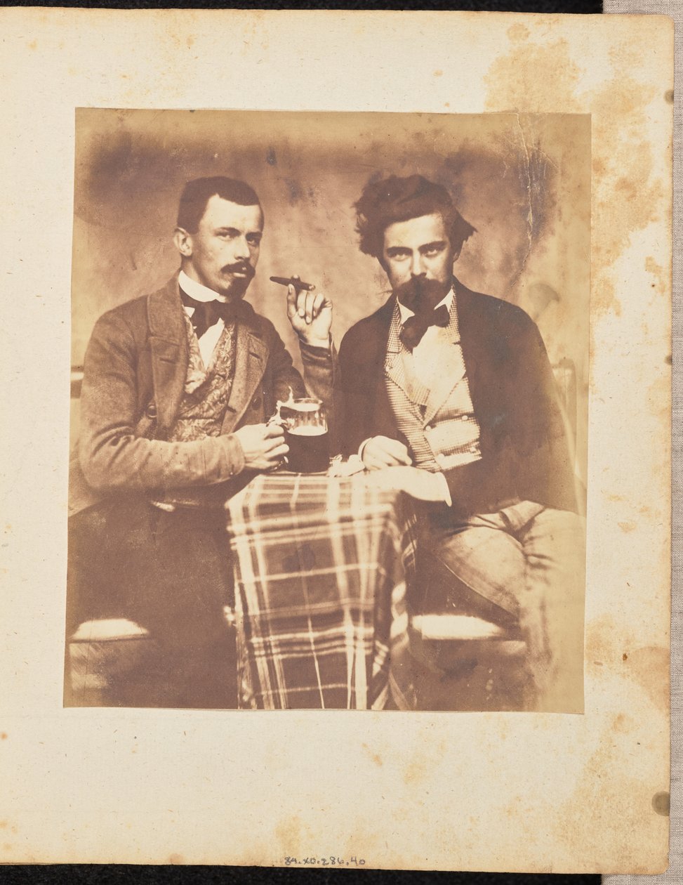 [Retrato de dois homens numa mesa]. de Jakob Höflinger
