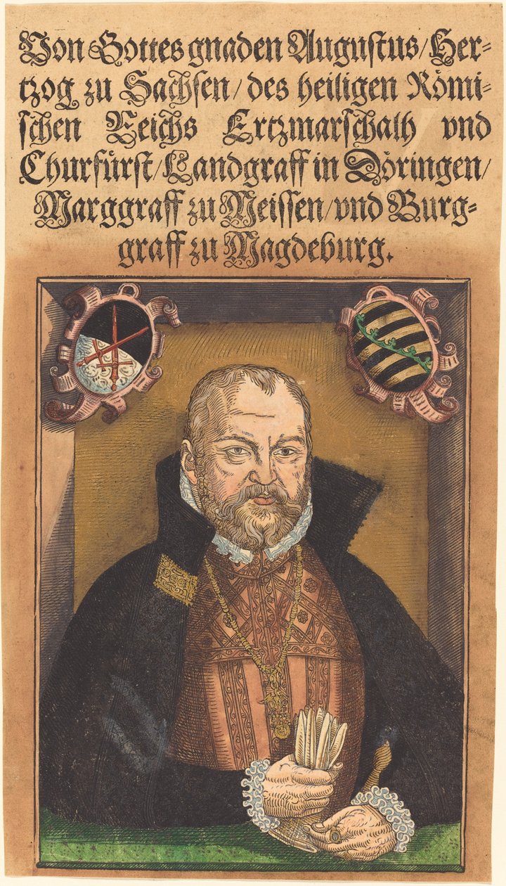 Augusto Hertzog da Saxônia de Jakob Lucius the Elder
