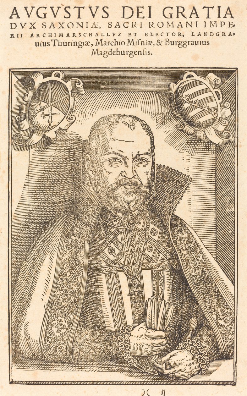 Augusto Hertzog da Saxônia de Jakob Lucius the Elder