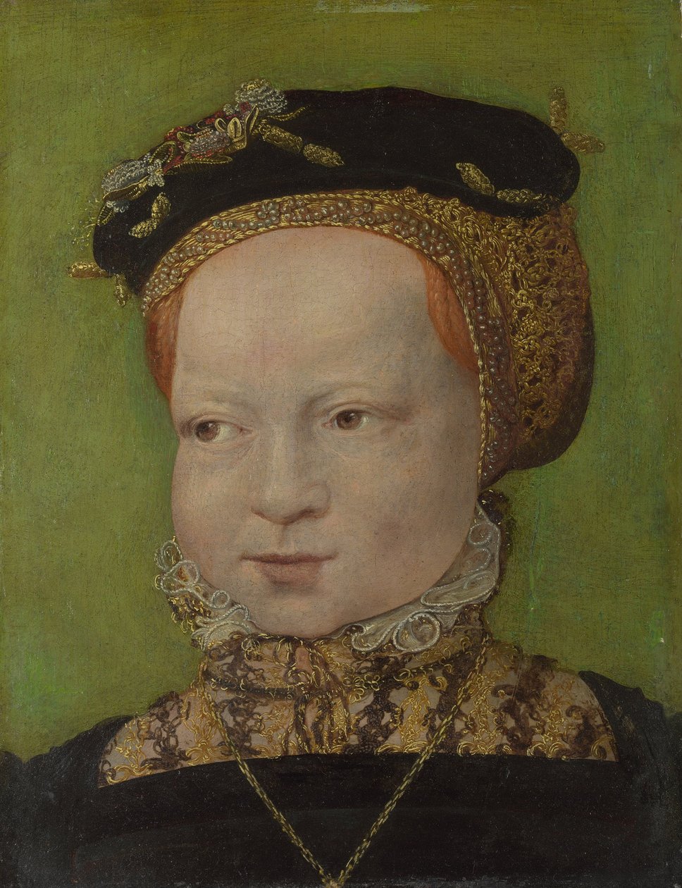 Retrato de uma menina, ca 1545 de Jakob Seisenegger