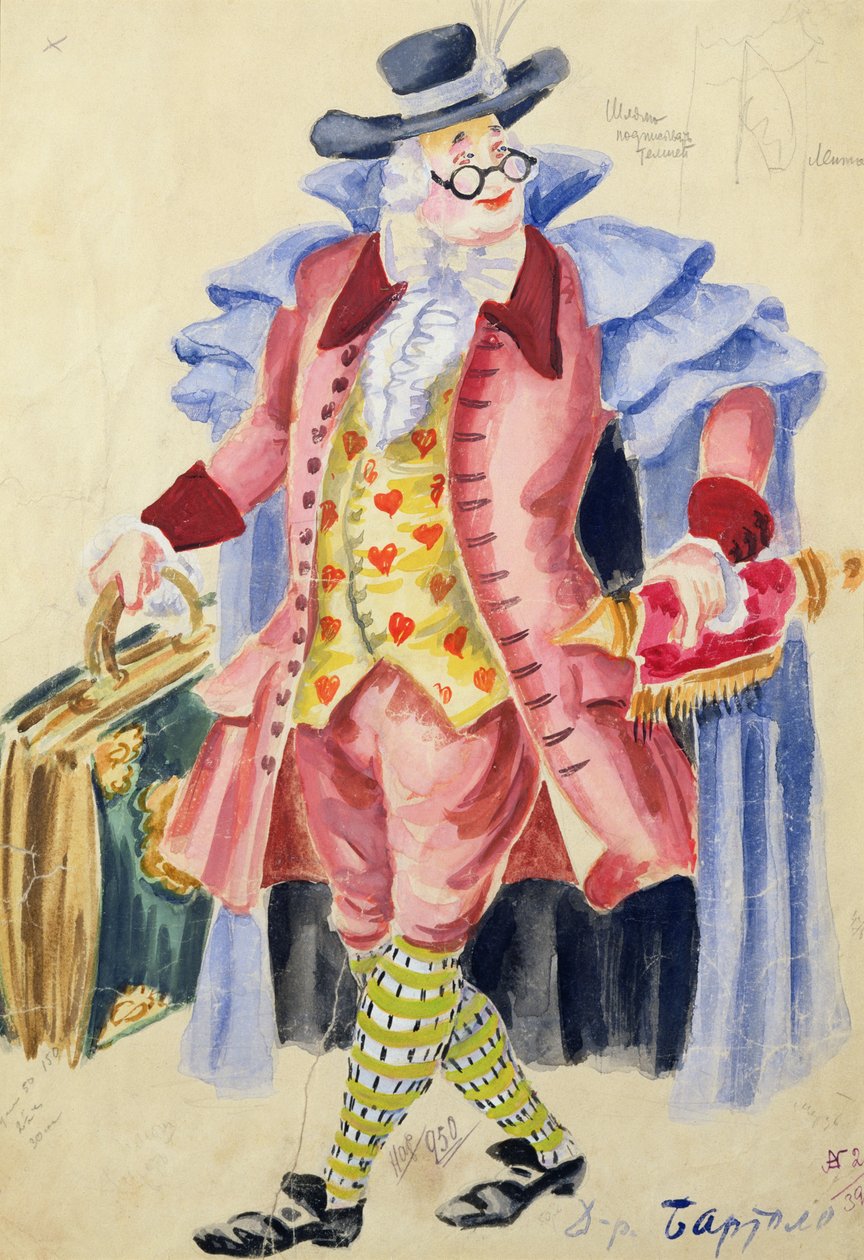 Figurino para "As Bodas de Fígaro" de Mozart de Jakov Zinovyevich Stoffer
