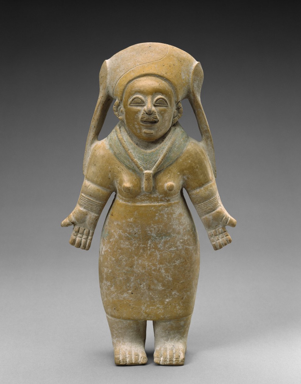 Mulher de pé, 200 BC-AD 800 (cerâmica com pintura deslizante) de Jama Coaque culture