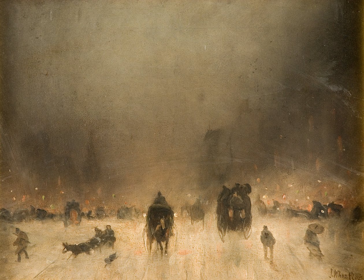 Uma noite de nevoeiro em Londres de James Abbott McNeill Whistler