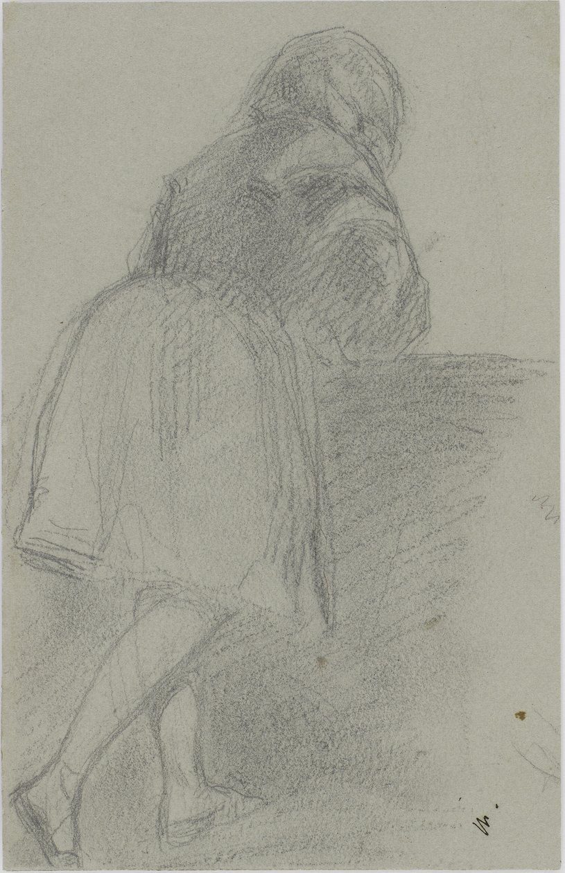 Annie, 1858-59 (lápis em papel cinza-azul) de James Abbott McNeill Whistler