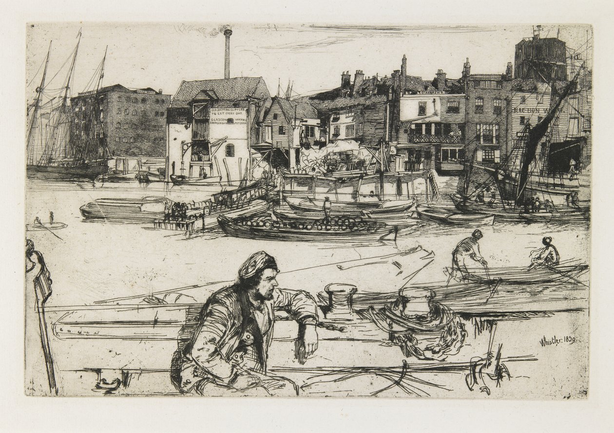 Cais do Leão Negro, 1859 de James Abbott McNeill Whistler