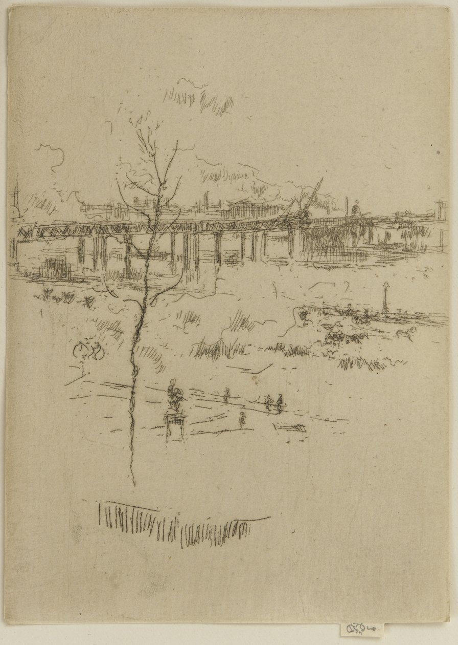Charing Cross Railway Bridge, c.1887 (gravura em papel) de James Abbott McNeill Whistler