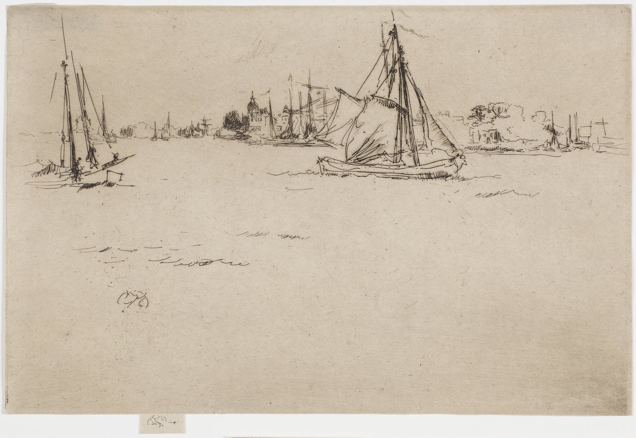 Dordrecht, 1894 (gravura no papel) de James Abbott McNeill Whistler