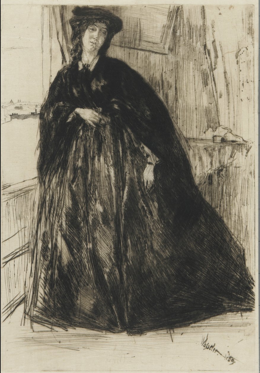 Finette, 1859 (ponto de seca no papel) de James Abbott McNeill Whistler