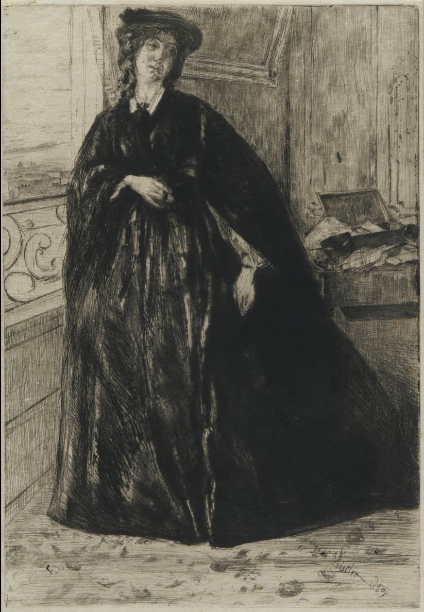 Finette, 1859 (ponto de seca no papel) de James Abbott McNeill Whistler