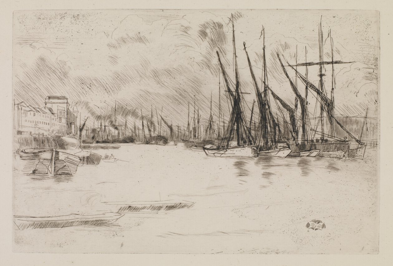 Das Escadas de Pickle-Herring, c.1878 (gravura e ponto seco no papel) de James Abbott McNeill Whistler