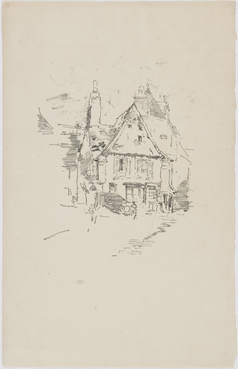 Telhados de duas águas, Vitre, 1893 (litografia sobre papel) de James Abbott McNeill Whistler