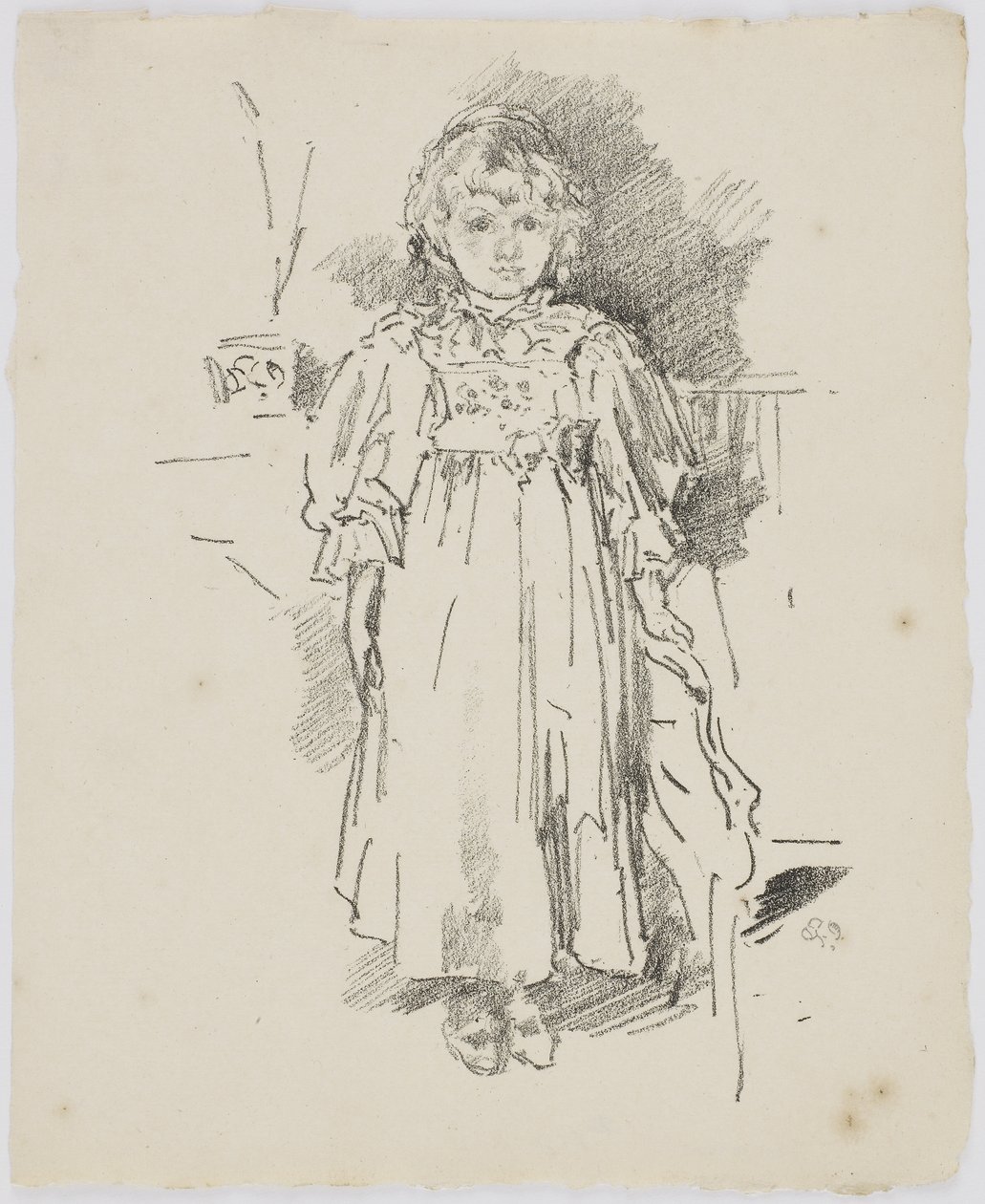 Pequena Evelyn, 1896 (litografia sobre papel) de James Abbott McNeill Whistler