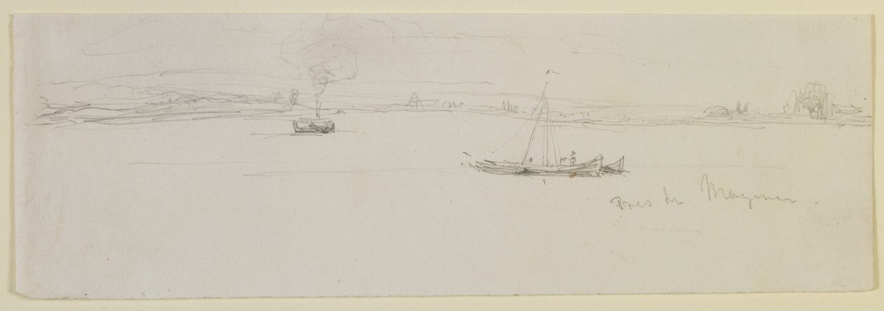 Perto de Mayence, 1858 (lápis em papel branco) de James Abbott McNeill Whistler