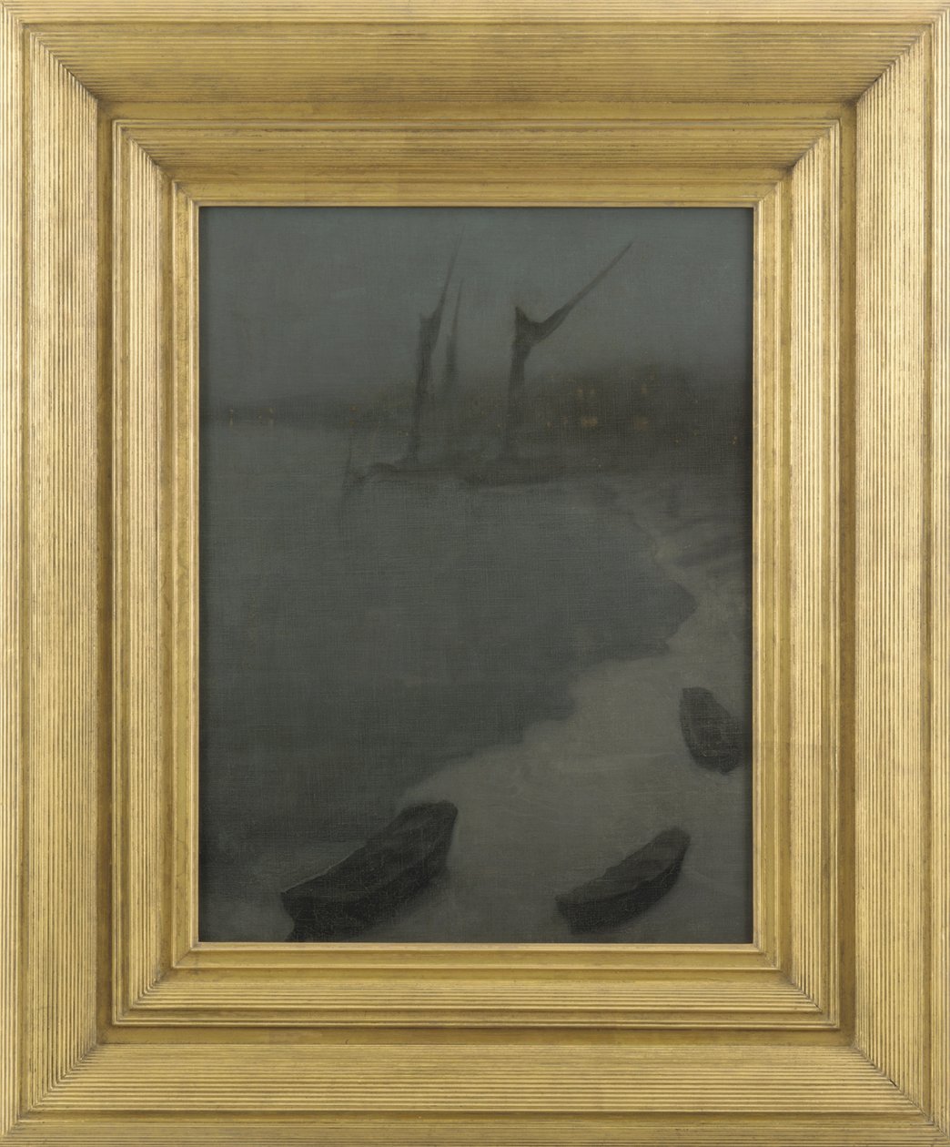 Noturno: Cinza e Prata - Chelsea Embankment, Inverno, c.1879 de James Abbott McNeill Whistler