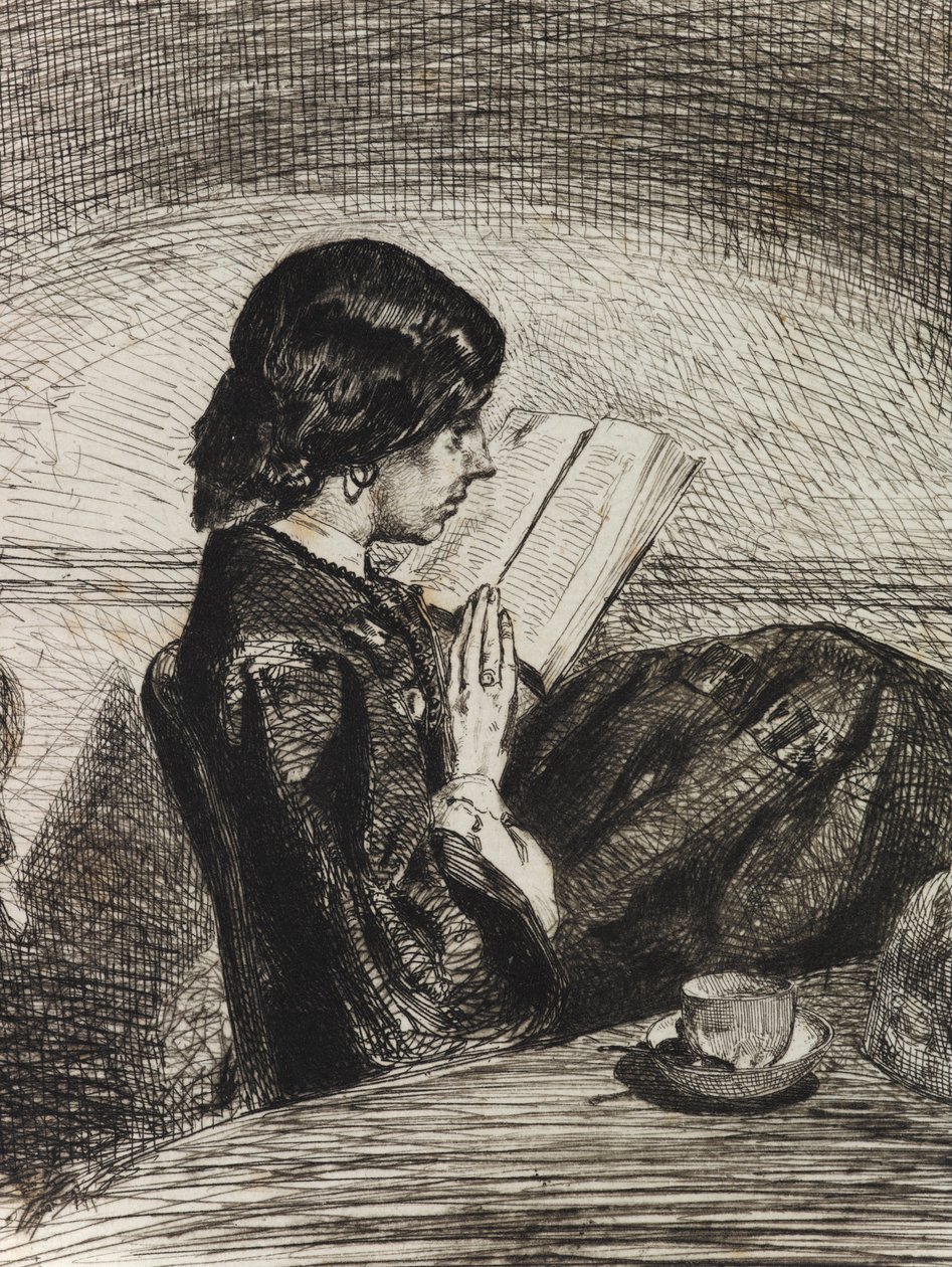 Leitura pelo Lamplight de James Abbott McNeill Whistler