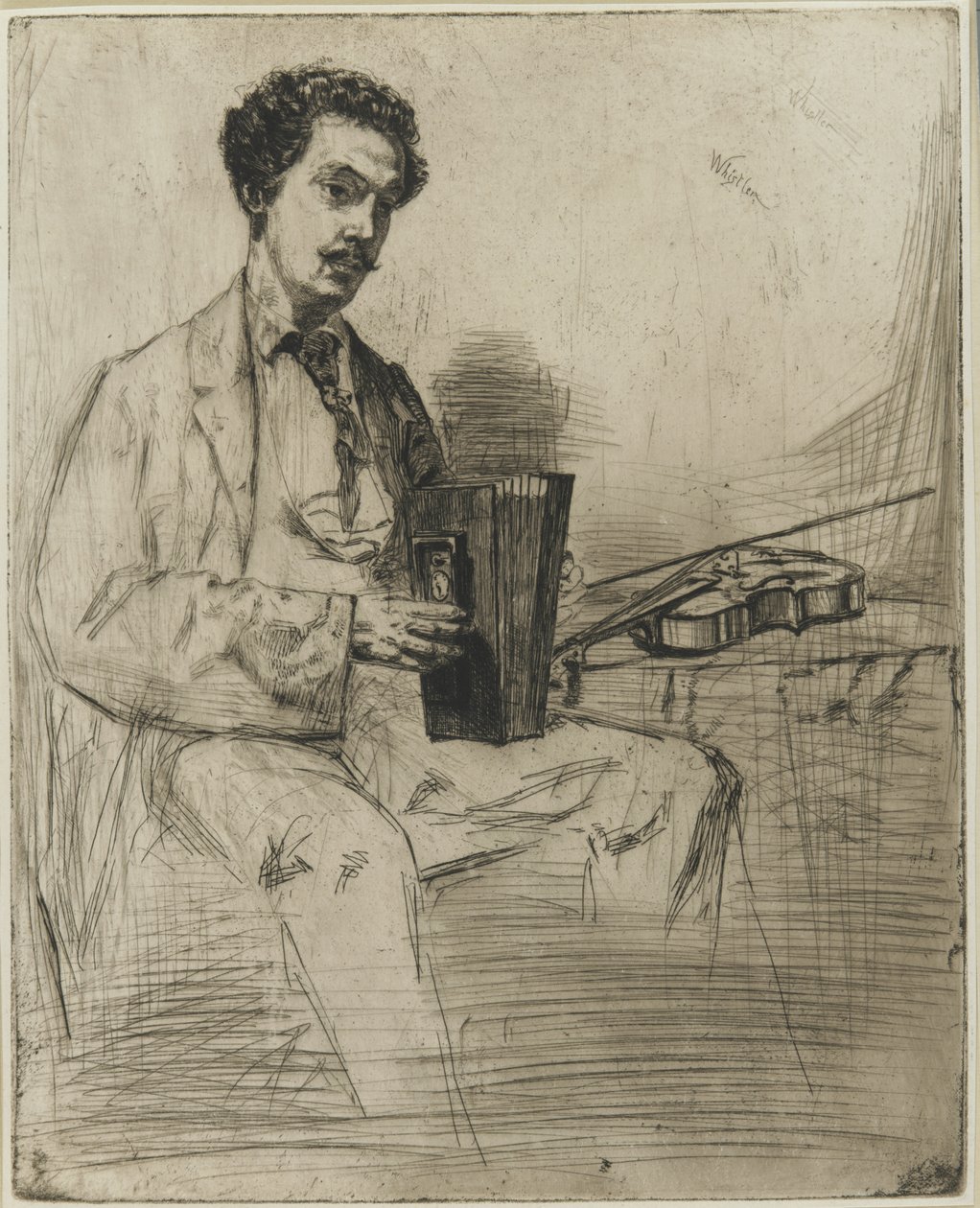 Ross Winans, c.1861 (gravura em papel) de James Abbott McNeill Whistler