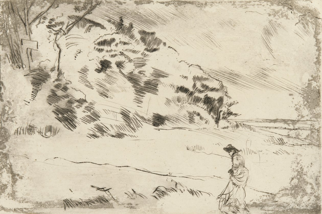 Speke Shore, c.1875 (ponto de seca no papel) de James Abbott McNeill Whistler