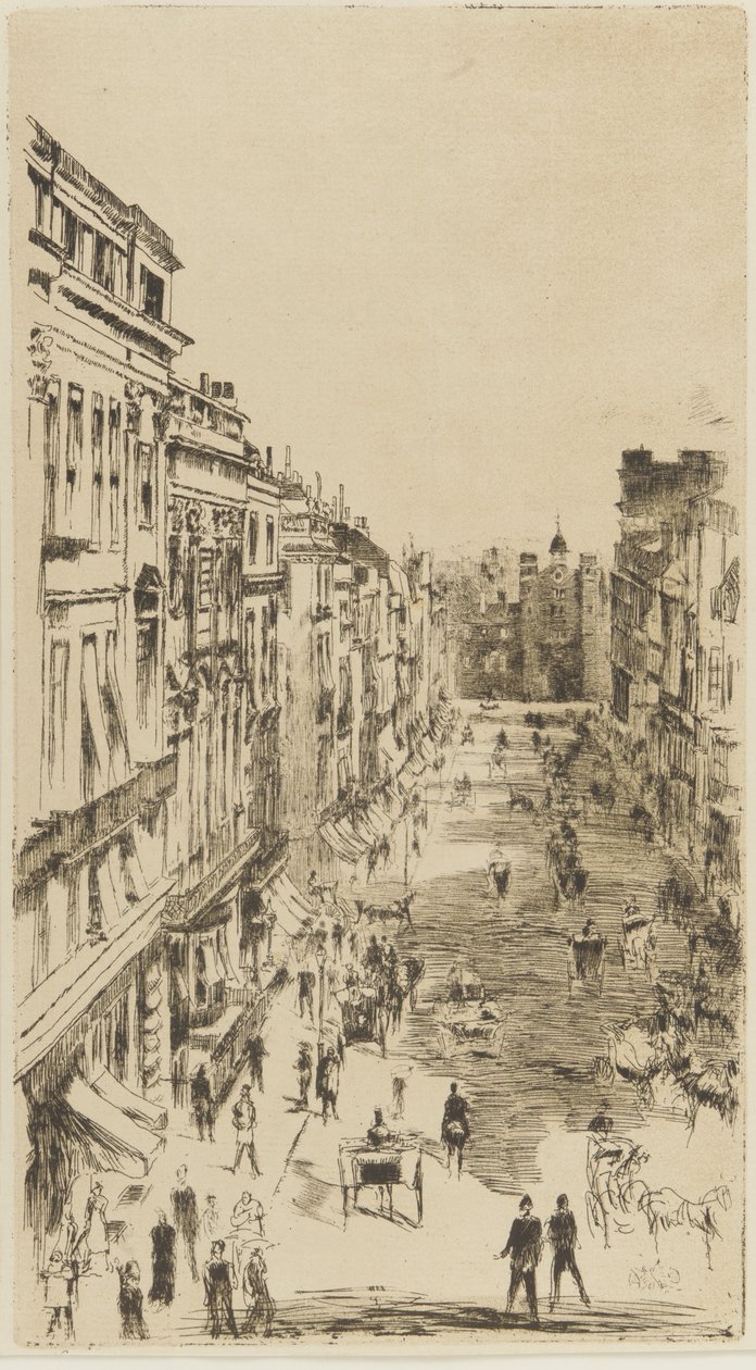 St. James&39;s Street, 1878 (litografia sobre papel) (ver também 324690) de James Abbott McNeill Whistler