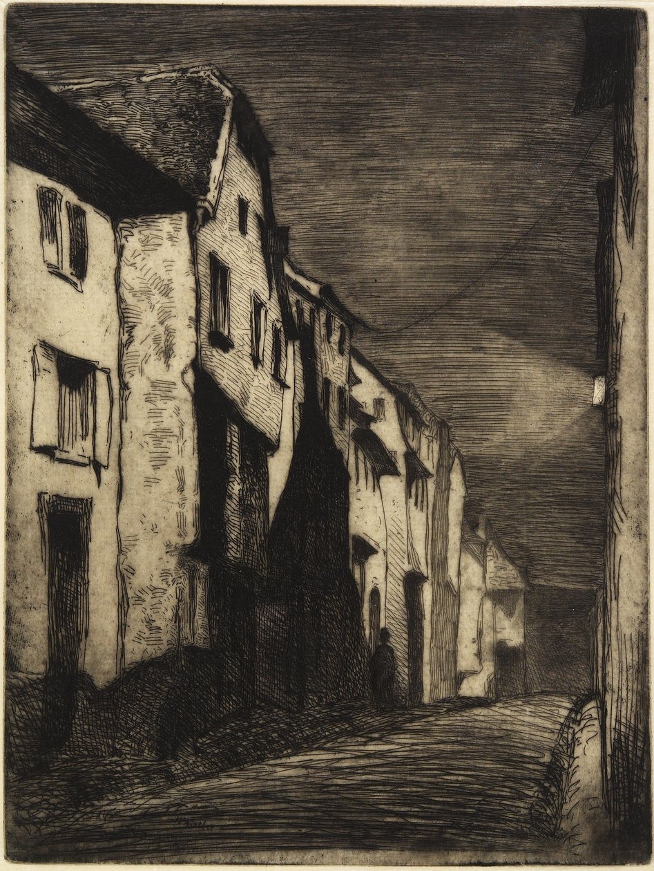 Rua em Saverne de Twelve Etchings from Nature, 1858 de James Abbott McNeill Whistler