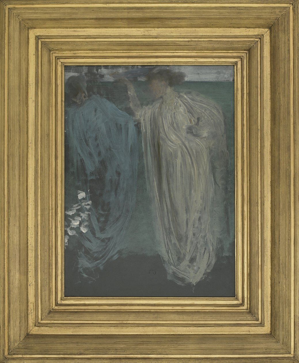 Symphony in Green e Violet, c.1868 (óleo em painel montado em painel de madeira) de James Abbott McNeill Whistler