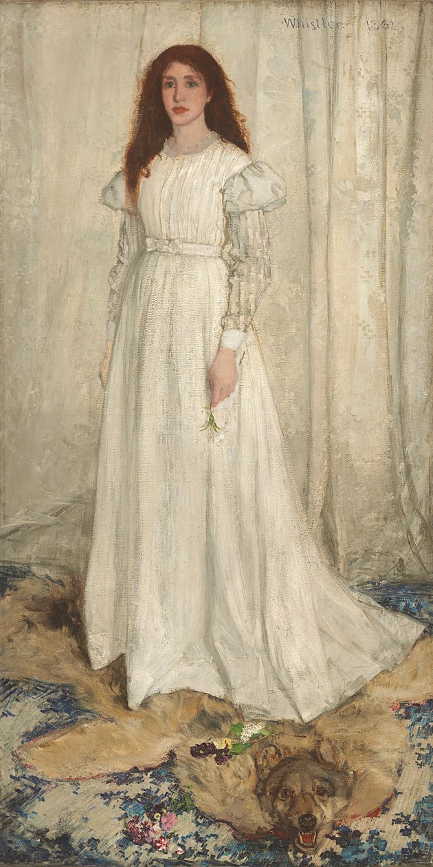 Sinfonia em branco, nº 1: a garota branca, 1862 de James Abbott McNeill Whistler