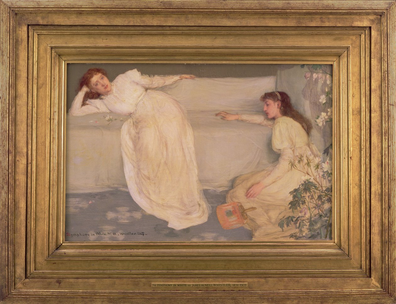 Sinfonia em branco, nº III, 1865-67 (incluindo quadro) (ver também 88677) de James Abbott McNeill Whistler