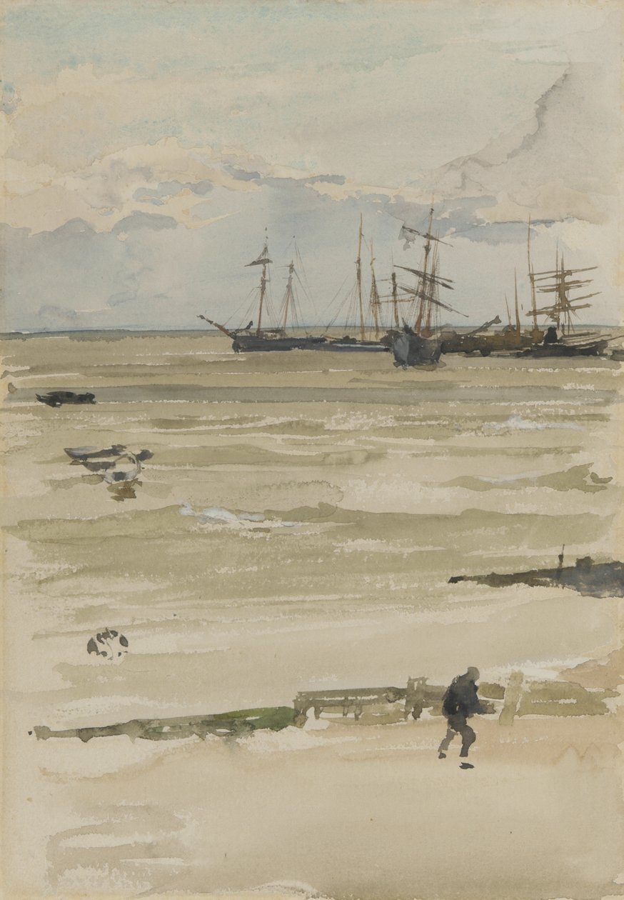 O ancoradouro, 188384 de James Abbott McNeill Whistler