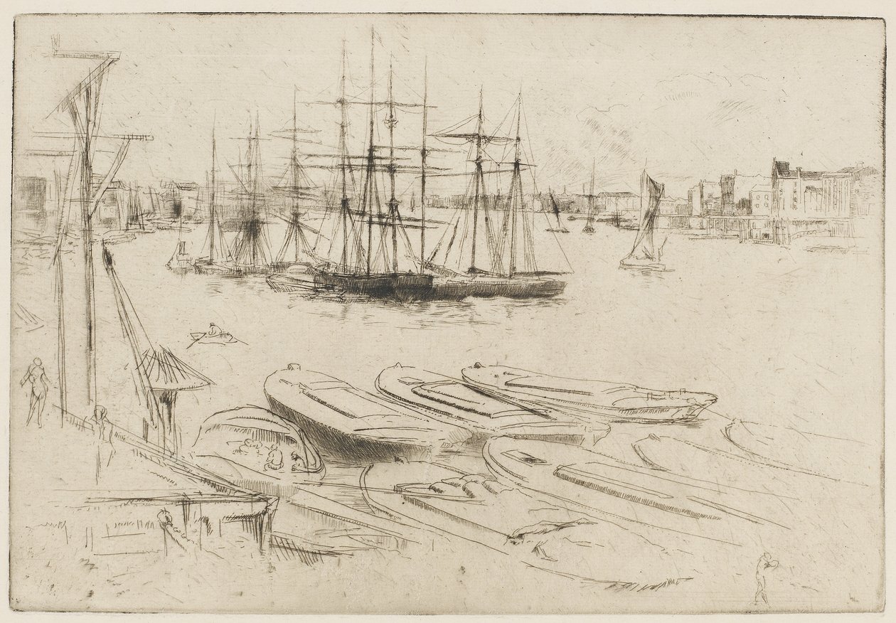 The Large Pool, c.1879 (gravura em papel) de James Abbott McNeill Whistler