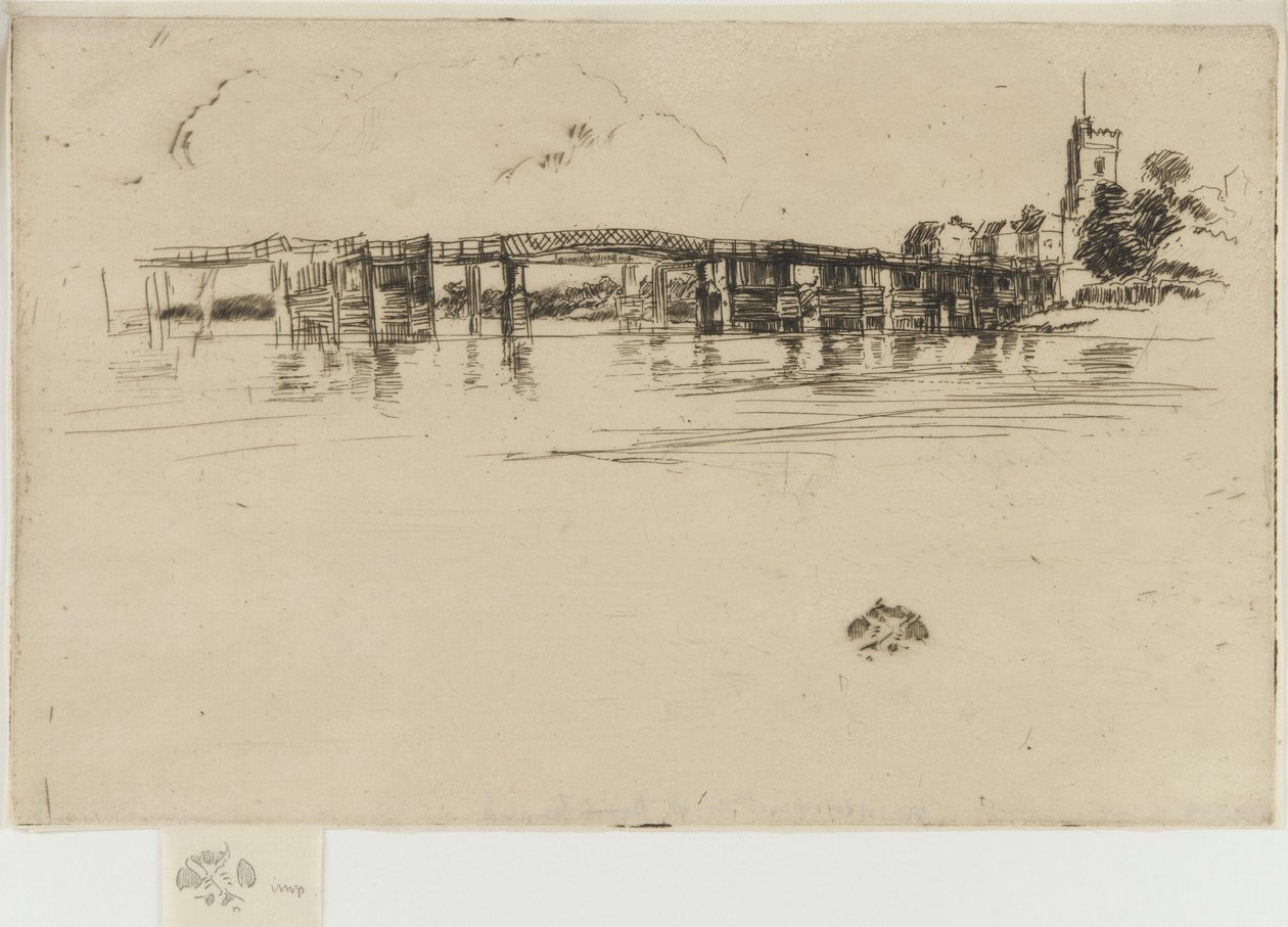 The Little Putney, No. 1, 1879 (gravura no papel) de James Abbott McNeill Whistler